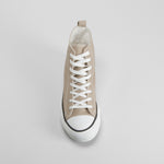 Zapatilla alta de lona beige NYC