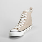 Zapatilla alta de lona beige NYC