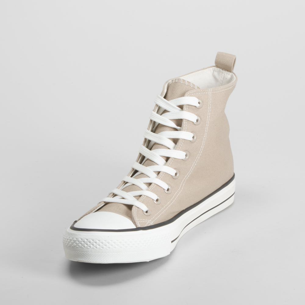 Zapatilla alta de lona beige NYC