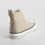 Zapatilla alta de lona beige NYC
