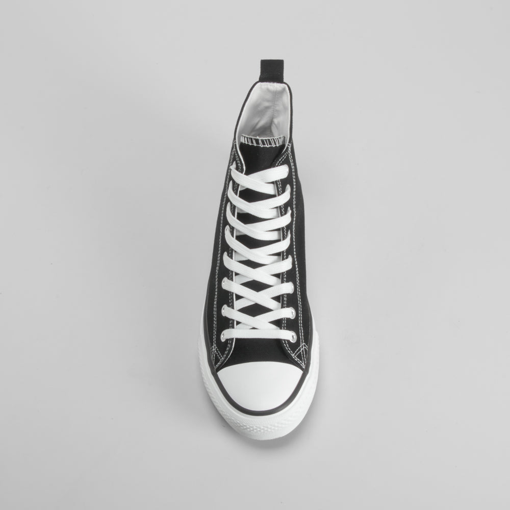 Zapatilla alta lona negra NYC