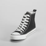 Zapatilla alta lona negra NYC