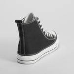 Zapatilla alta lona negra NYC