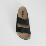 Sandalia bio con hebillas de piel negra SENDA ROAD