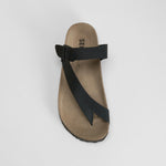 Sandalia bio de piel negra SENDA ROAD