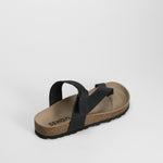 Sandalia bio de piel negra SENDA ROAD