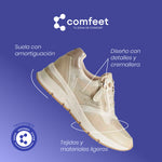 Sneaker cuña oro  COMFEET
