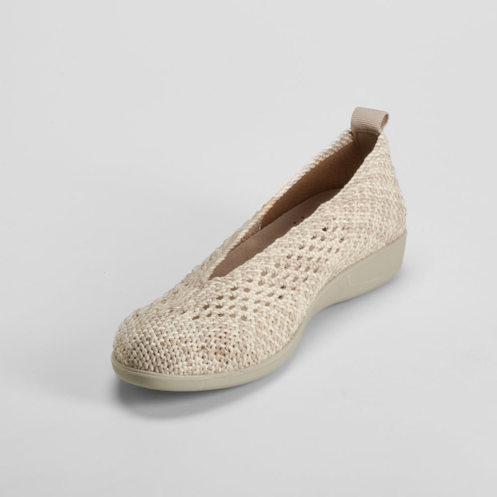 Bailarina trenzada beige COMFEET