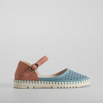 Merceditas perfos azul COMFEET