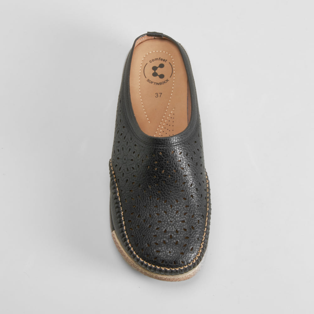 Zueco perfos negro COMFEET