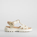 Sandalia cuña tiras beige COMFEET
