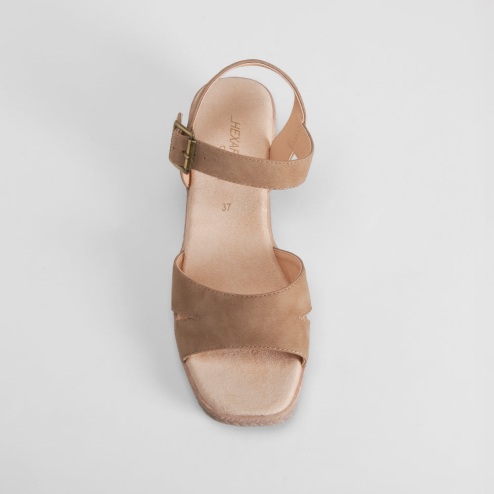 Sandalia cuña Imit yute beige COMFEET