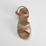 Sandalia bio de cuña dorada COMFEET