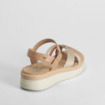 Sandalia bio de cuña dorada COMFEET