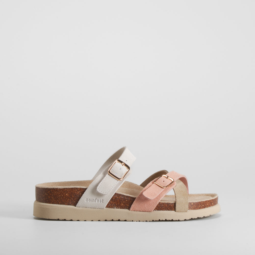 Sandalia bio cruzada piel multicolor COMFEET