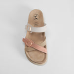 Sandalia bio cruzada piel multicolor COMFEET