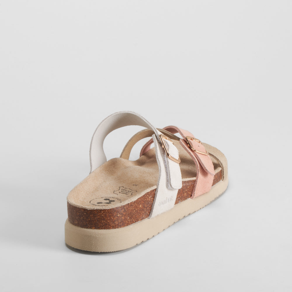 Sandalia bio cruzada piel multicolor COMFEET