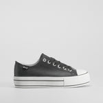 Zapatilla deportiva alta plataforma negra NYC
