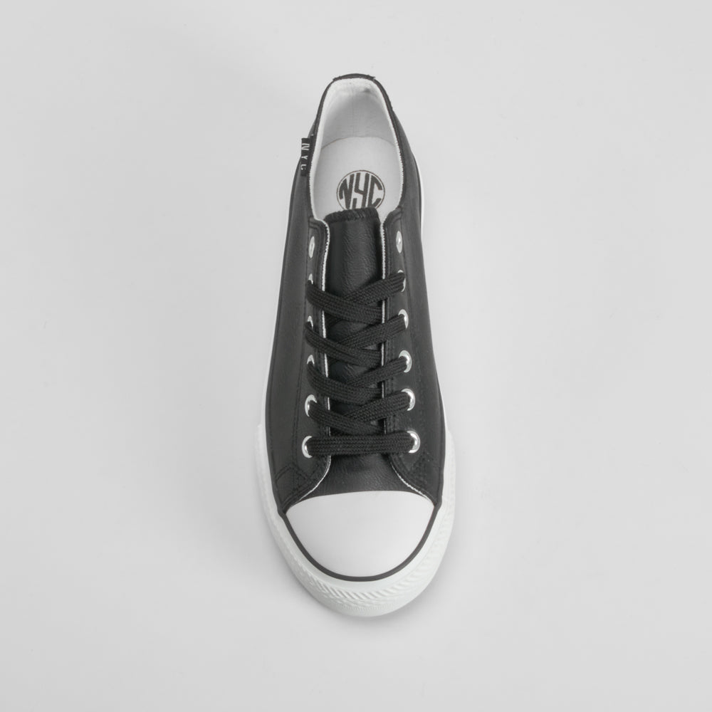 Zapatilla deportiva alta plataforma negra NYC