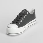 Zapatilla deportiva alta plataforma negra NYC