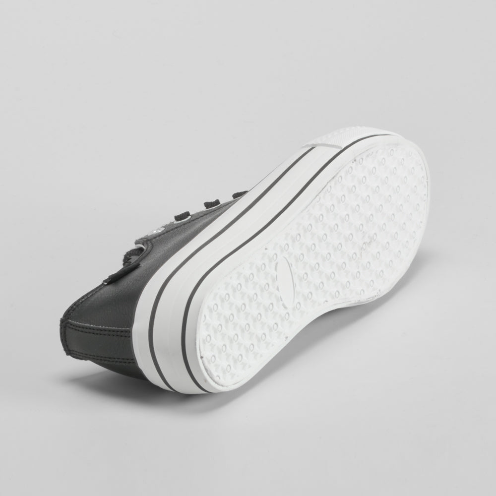 Zapatilla deportiva alta plataforma negra NYC