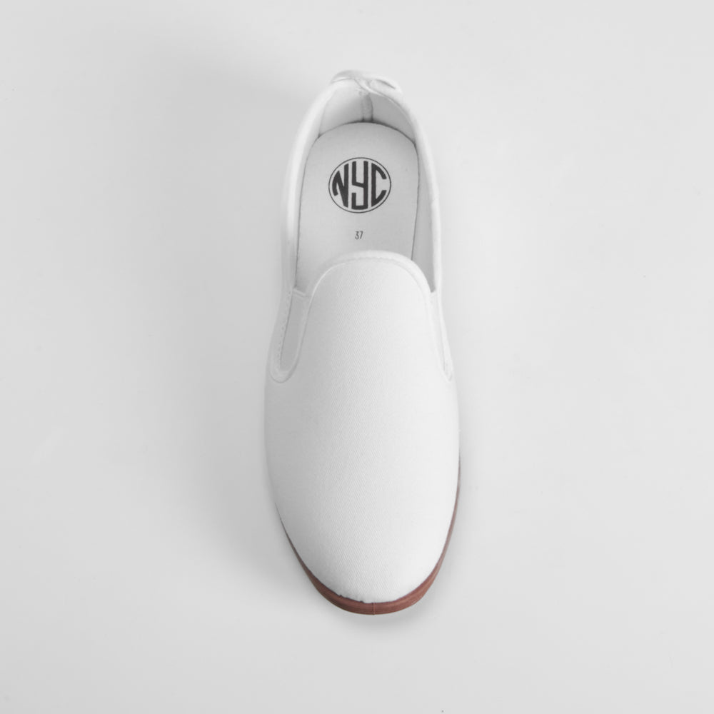 Zapatilla lona kung fu blanca NYC