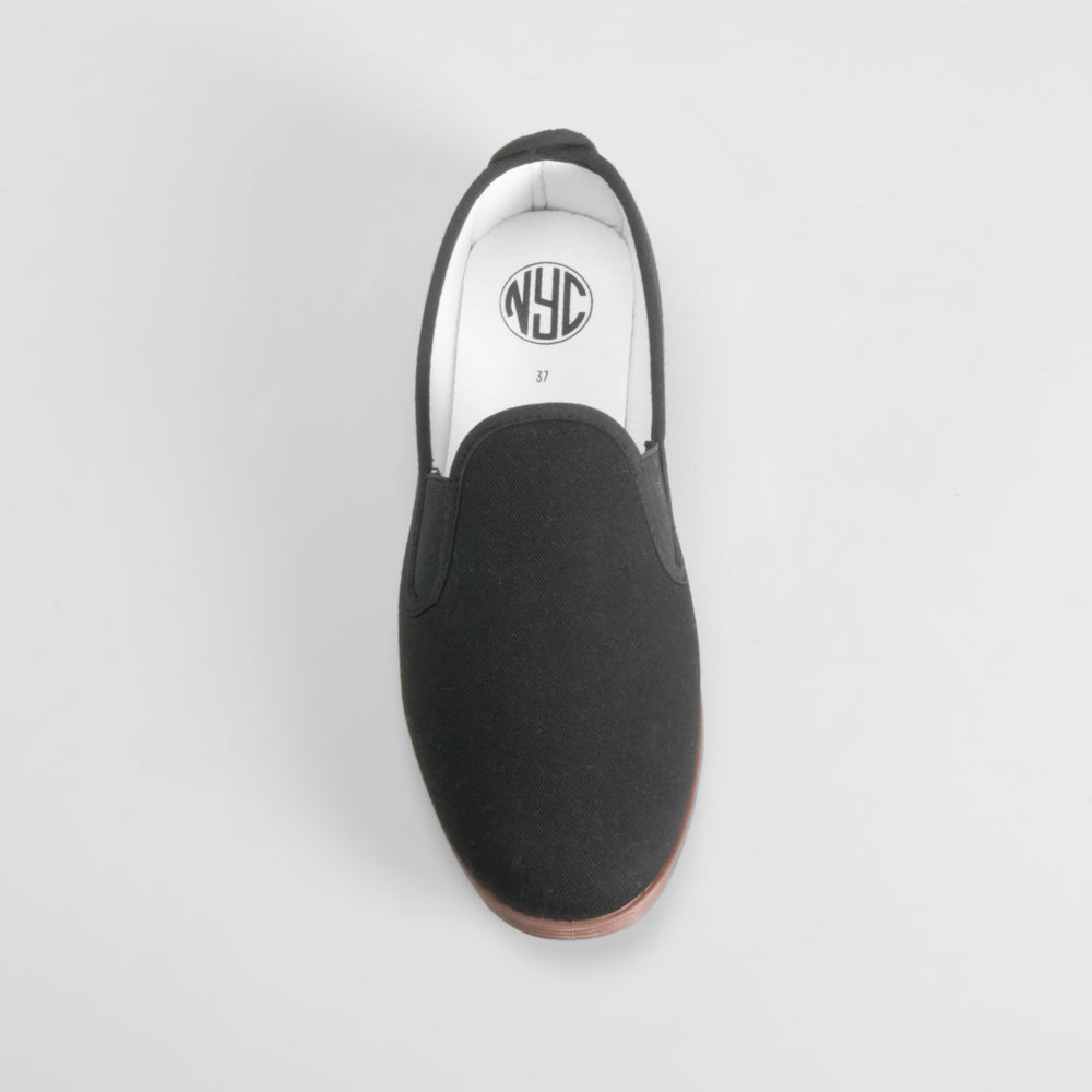 Zapatilla lona kung fu negra NYC