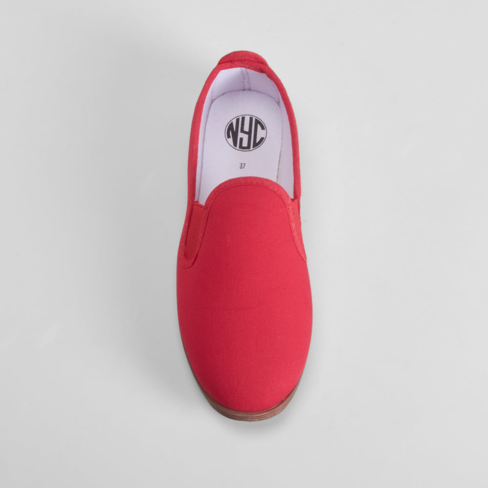 Zapatilla lona kung fu roja NYC