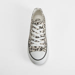 Zapatilla lona animal print negro NYC