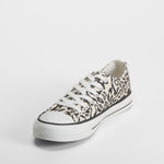 Zapatilla lona animal print negro NYC
