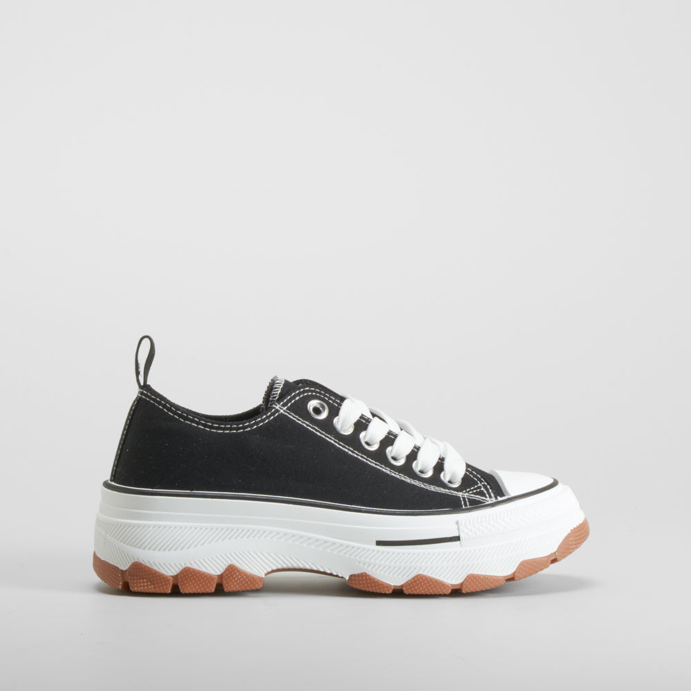 Zapatilla lona chunky negra NYC