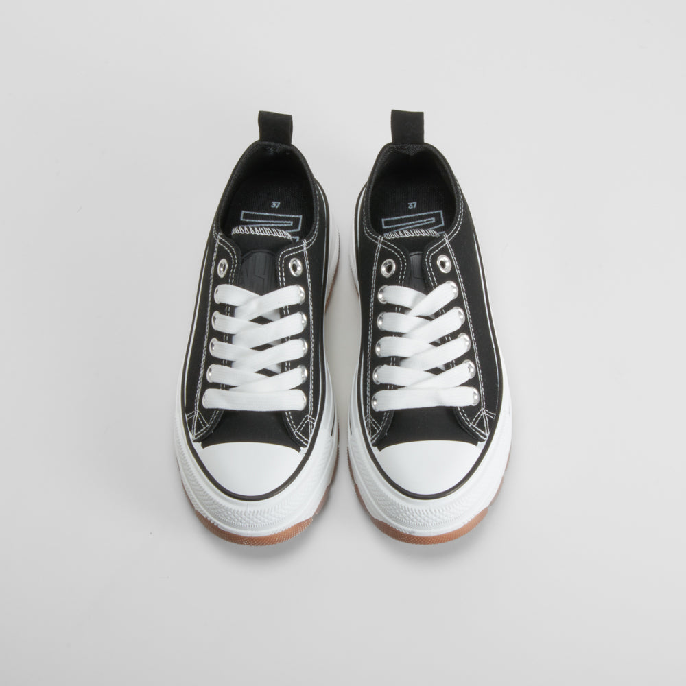 Zapatilla lona chunky negra NYC