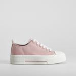 Zapatilla lona reciclada plataforma rosa NYC