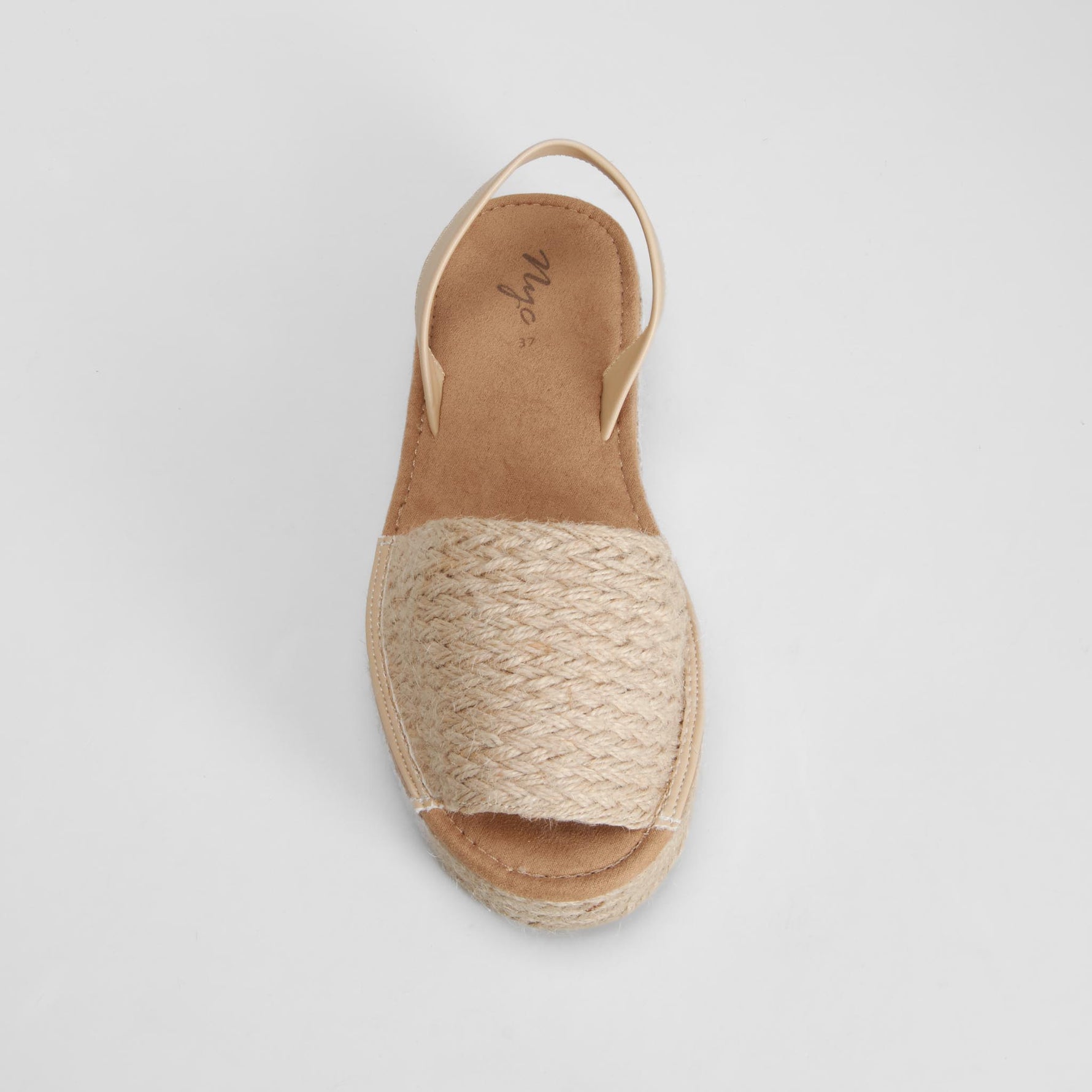 Menorquina plataforma yute beige NYC