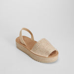 Menorquina plataforma yute beige NYC