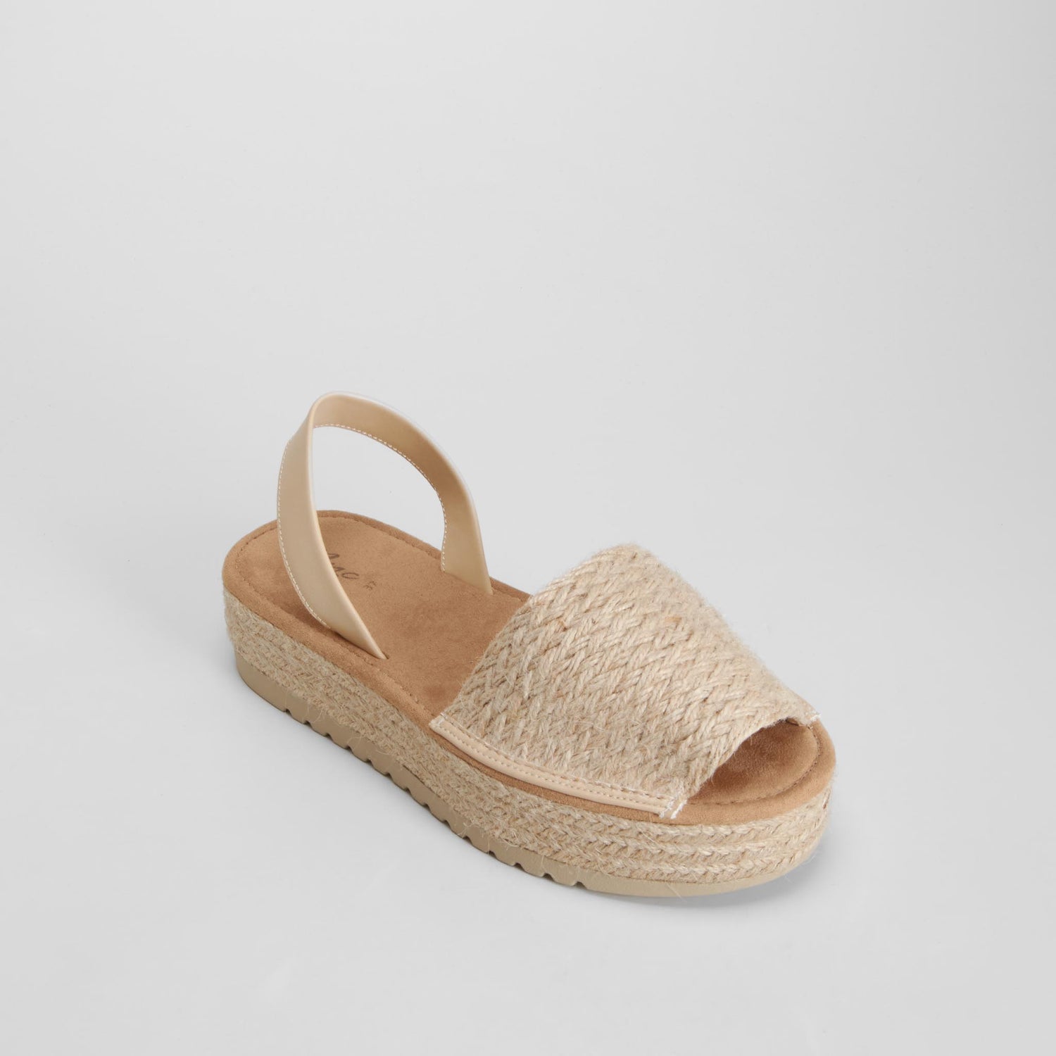 Menorquina plataforma yute beige NYC