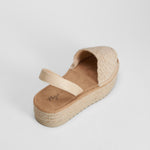 Menorquina plataforma yute beige NYC