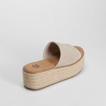 Sandalia bio plataforma yute piel beige NYC