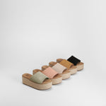 Sandalia bio plataforma yute piel beige NYC