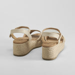 Sandalia cuña yute beige NYC