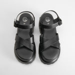 Sandalia cruzada chunky negra NYC
