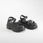 Sandalia cruzada chunky negra NYC