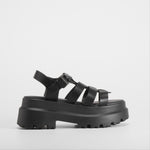 Sandalia tiras chunky negra NYC