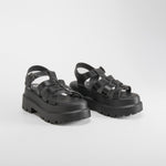 Sandalia tiras chunky negra NYC