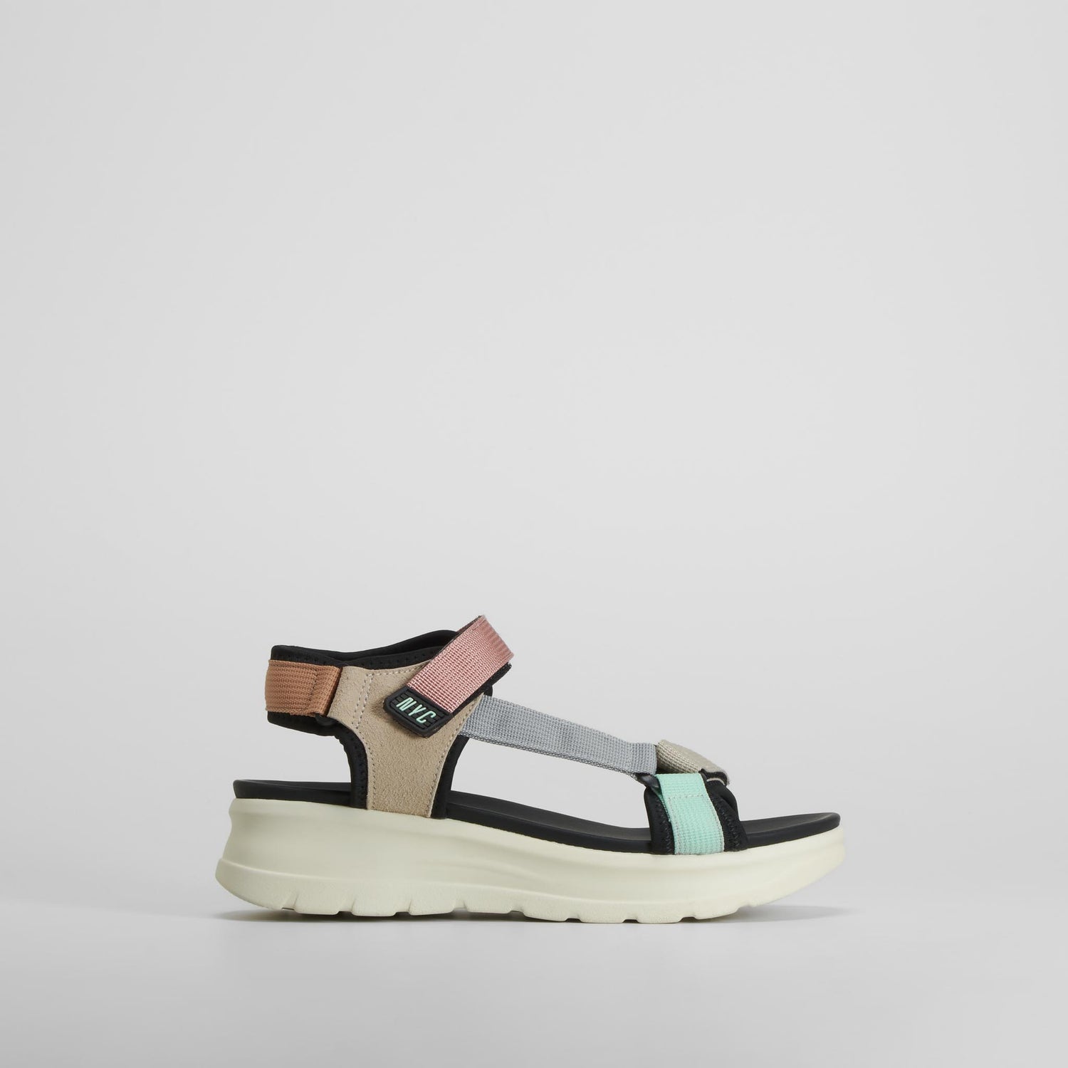 Sandalia velcro multicolor NYC