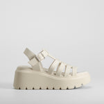 Sandalia cuña chunky beige NYC