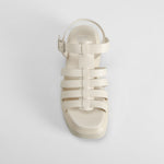 Sandalia cuña chunky beige NYC