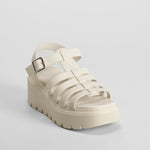 Sandalia cuña chunky beige NYC