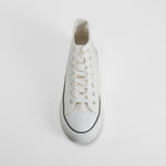 Zapatilla alta lona blanca NYC