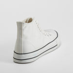 Zapatilla alta lona blanca NYC